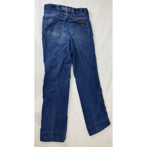1970s Vintage Sansabelt Jeans Blue High Rise Built-In Stretch Waistband USA 28